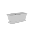 Sleek White Freestanding Bathtub Design With Modern Smooth Surface And Drain 3d model