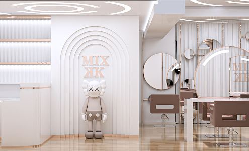 Light Luxury Barber Shop 3d model