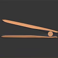 Sleek Modern Copper Hair Straightener With Reflective Surface And Professional Features 3d model