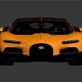 Bugatti Sports Car Orange And Brown Exterior With Sleek Aerodynamic Body And Modern Design