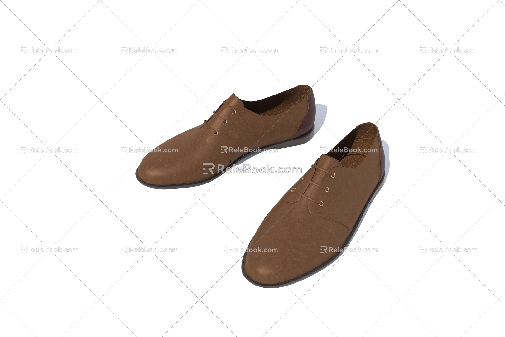 Men's Shoes Leather Shoes 3d model