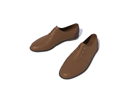 Men's Shoes Leather Shoes 3d model