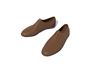 Men's Shoes Leather Shoes 3d model