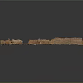 Ancient Terracotta Fragments Displayed As Historical Artifact Pieces On Dark Background