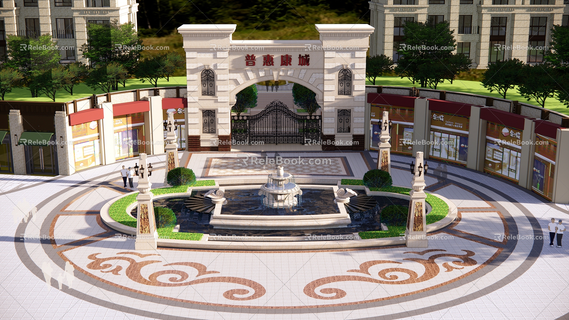 European Gate Community Entrance model