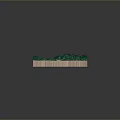 3D Landscape Model With Green Mountains Blue Water And City Below