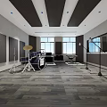 Spacious Modern Public Office Space With Large Windows And Wooden Flooring