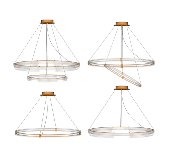 Modern chandelier combination art chandelier 3d model