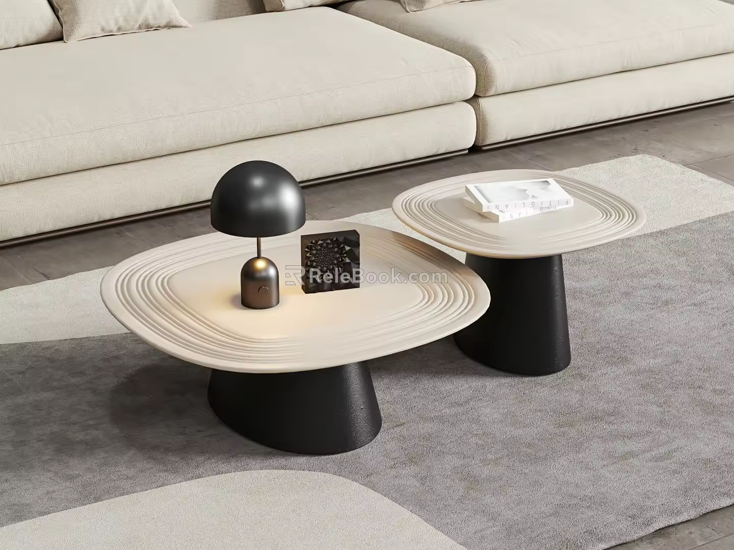 Modern Retro Coffee Table Middle Style Tea Table Ornaments 3d model