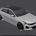 White Kia Sedan With Black Roof Black Wheels And Modern Sporty Exterior Design