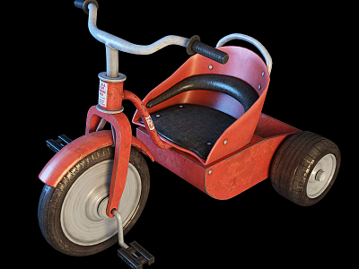 Industrial LOFT children car children tricycle 3d model