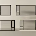 modern windows bay windows casement windows floor-to-ceiling windows balcony windows 3d model