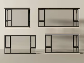 modern windows bay windows casement windows floor-to-ceiling windows balcony windows 3d model