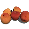 Several Fresh Ripe Red and Yellow Apples on White Background