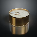 Golden Metal Canned Food Container With Sealed Lid For Preserved Food
