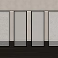 Glass Screen Carved Glass Frosted Glass Partition Carved Glass Screen Frosted Glass Partition 3d model