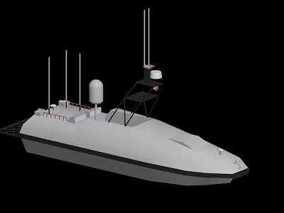 Modern White Yacht With Streamlined Hull Multiple Antennas And Top Radar Equipment 3d model