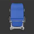 Ergonomic Comfortable Blue Medical Chair With Wheels Armrests And Adjustable Backrest