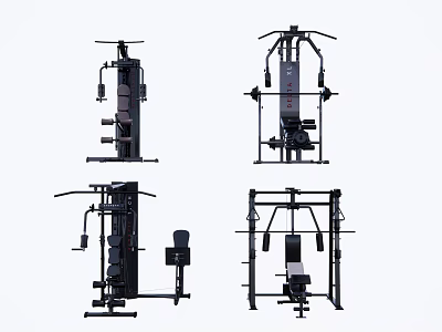 Fitness Equipment Various Multi Functional Strength Training Machines For Home Gym 3d model