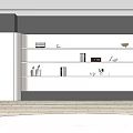 Modern display stand background wall 3d model