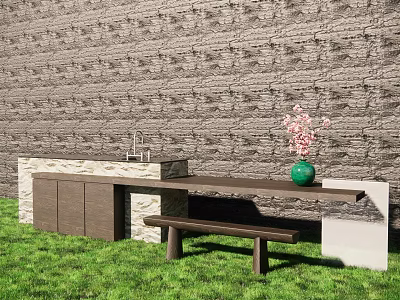 Modern Bar Water Bar 3d model