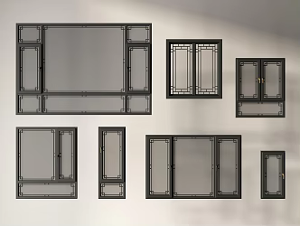 Chinese-style window new Chinese-style window casement window glass window door window bay window floor-to-ceiling window 3d model