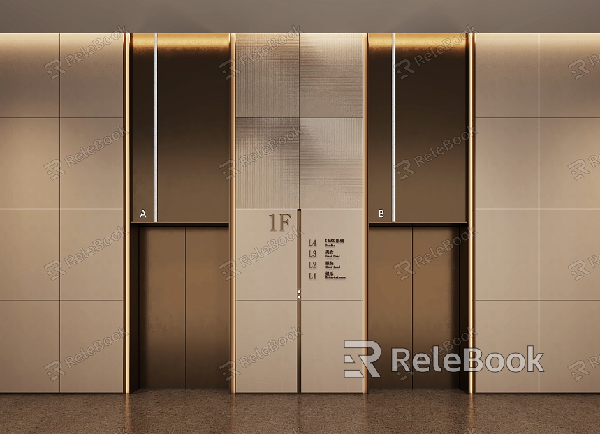 modern elevator elevator hall model