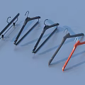 Durable Black And Red Hangers With Various Styles For Daily Home Organization