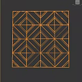 Luxury Floor Tiles With Gold Geometric Diamond Patterns And Black Marble Veins