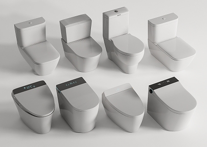 Smart toilet 3d model