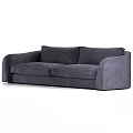 Dark Gray Two Seater Sofa With Velvet Upholstery Modern Design And Sleek Armrests