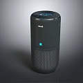 Lofree Black Cylindrical Wireless Speaker With Mesh Design And Indicator Light 3d model