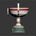 Decorative Winged Trophy With M Logo And Green White Base 2016 2024 3d model