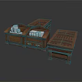 Classic Wooden Storage Furniture With Drawers And Divided Compartments For White Linens