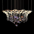 Unique Modern Crystal Chandeliers Showcasing Different Elegant Designs For Interior Decor 3d model