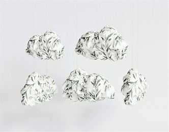 Modern Chandelier Paper Chandelier Cloud Chandelier 3d model