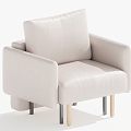 Single sofa single chair leisure chair 3d model