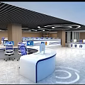 Modern Monitoring Room Science and Technology Command Center 3d model