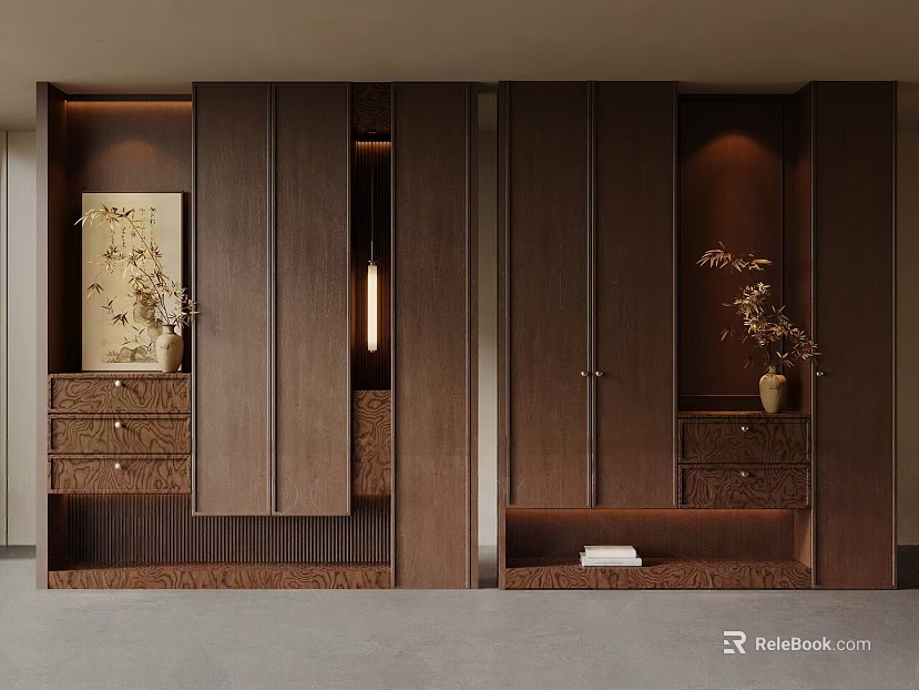 New Chinese Shoe Cabinet New Chinese Shoe Cabinet Entrance Cabinet Entrance Cabinet Entrance Cabinet New Chinese Song Style Entrance Cabinet texture