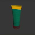 Green Yellow Blue Cosmetic Beauty Tube With Modern Glossy Finish On Black Background
