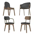 Modern Single Chair Various Designs With Wooden Frame And Dark Cushion