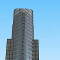 Modern Tall Office Building Exterior Design With Glass Curtain Wall And Multiple Floors