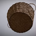Practical Woven Basket For Household Storage With Natural Material And Handle
