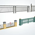 Modern Railing Iron Railing 3d model