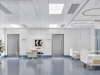 Modern Hospital Treatment Room 3d model