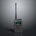 Professional Handheld Walkie Talkie With Long Antenna Display Screen And Control Buttons