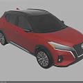 Modern Red Nissan SUV with Black Roof Sleek Exterior and Alloy Wheels