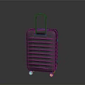 Black Hard Shell Suitcase With Telescopic Handle And Rolling Wheels For Travel
