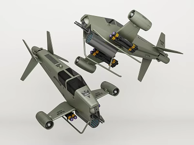 Detailed Green Military Fighter Jet Model With Missiles And Aerodynamic Design 3d model