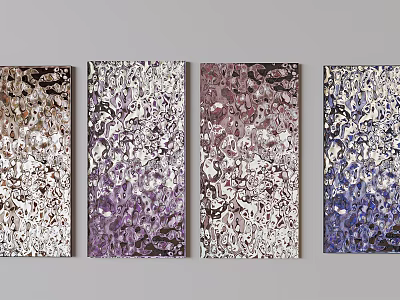 Decorative Wall Panels With Different Color Textures For Home Interior Design 3d model